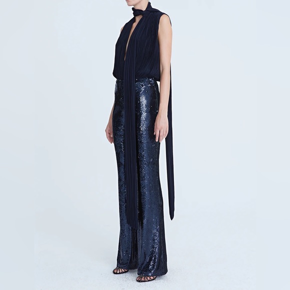 Elie Tahari Eclipse Navy Sequin Pant - Picture 1 of 16